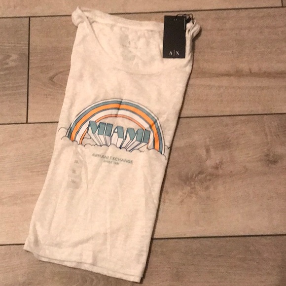 ARMANI EXCHANGE MIAMI CROP TEE  SZ XL   NWT - Picture 1 of 9
